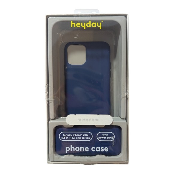 H8. heyday Silicone Case For Apple iPhone 11 Pro With Power Bank - Blue - Picture 1 of 2
